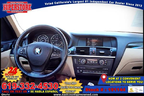 2014 BMW X3 XDRIVE28I SUV-EZ FINANCING-LOW DOWN! for sale in El Cajon, CA – photo 10