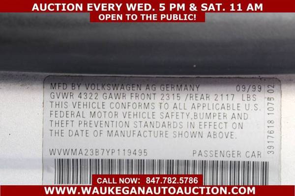 2000 *VOLKSWAGEN* *PASSAT* GLS GAS SAVER 1.8L I4 LEATHER ALLOY 119495 for sale in WAUKEGAN, WI – photo 11