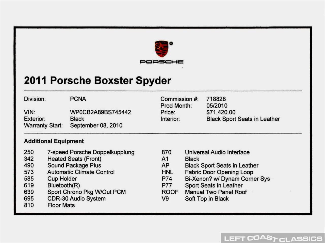 2011 Porsche Spyder for sale in Sonoma, CA – photo 92