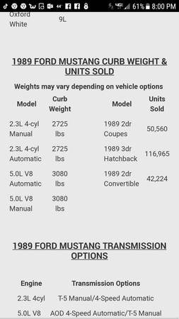 Antique 1989 4 cyl mustang must see for sale in Fredericksburg, VA – photo 8
