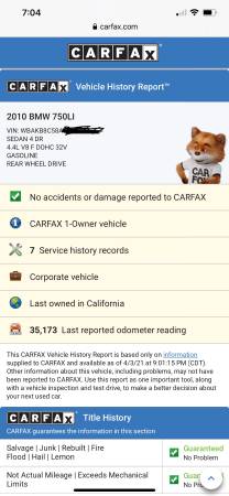 2010 BMW 750LI , M-Sport, 35k MILES ONLY, ONE OWNER, SEE CARFAX REPT for sale in San Diego, CA – photo 20