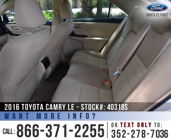 *** 2016 Toyota Camry LE *** Camera - Bluetooth - Tinted Windows -... for sale in Alachua, FL – photo 16