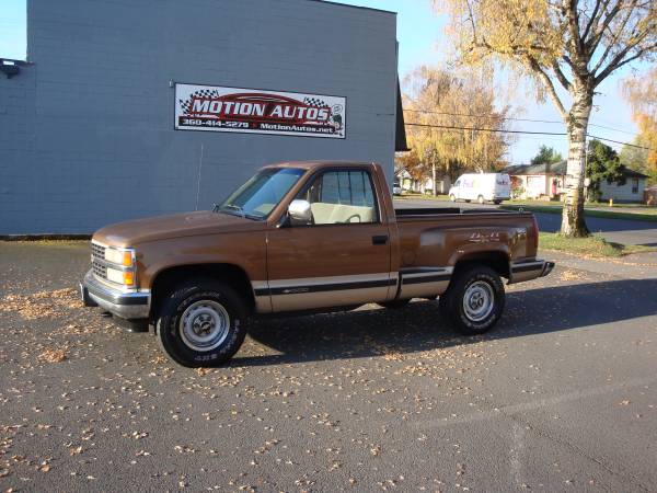 1990 CHEVROLET REGULAR CAB SHORTBOX 4X4 V8 5-SPEED AC ORIGINAL PAINT ! for sale in LONGVIEW WA 98632, OR – photo 8