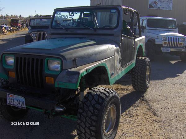 Jeep Wrangler Yj 1991 4 0 engine Heavy Duty 4 sp lockers 33 inch for sale in Chaparral, TX