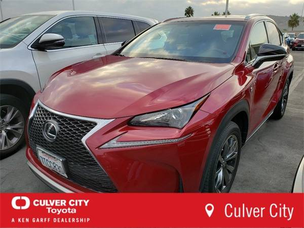 2016 Lexus NX 200t Matador Red Mica/Black 6-Speed Automatic FWD for sale in Culver City, CA