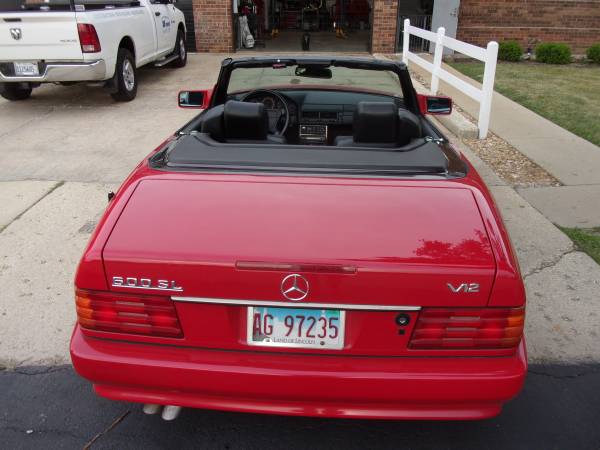 1993 Mercedes Benz 600 SL V-12 CONVERTIBLE Red with Black Interior for sale in West Chicago, IL – photo 22