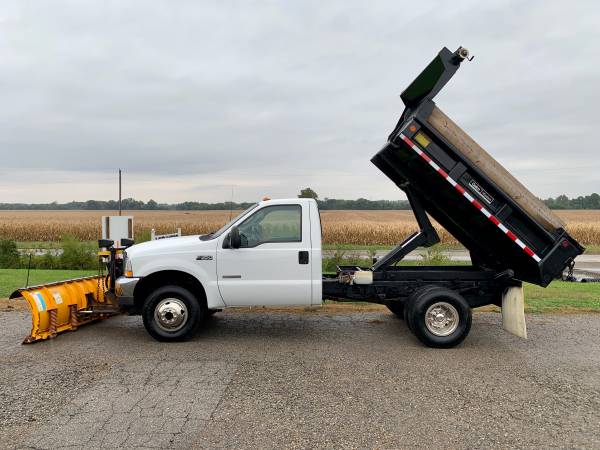 2003 FORD F350 4X4 DUMP TRUCK! STUDDED AND DELETED! WITH PLOW! WOW for sale in Saint Joseph, IL