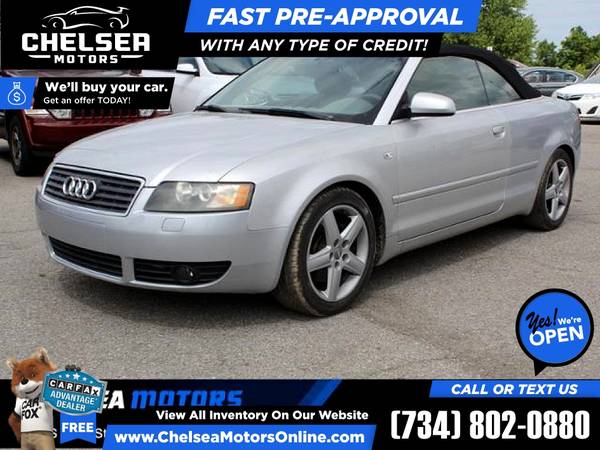 74/mo - 2003 Audi A4 A 4 A-4 3 0 Cabriolet FrontTrak - Easy for sale in Chelsea, OH