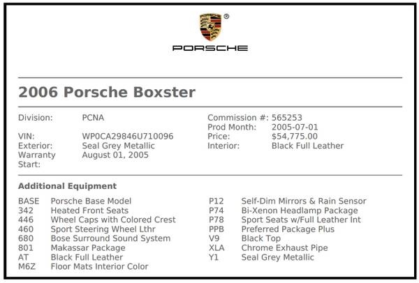 2006 Porsche Boxster ~ Clean Carfax ~ Manual ~ 36k Miles ~ New Tires for sale in Pittsburgh, PA – photo 3