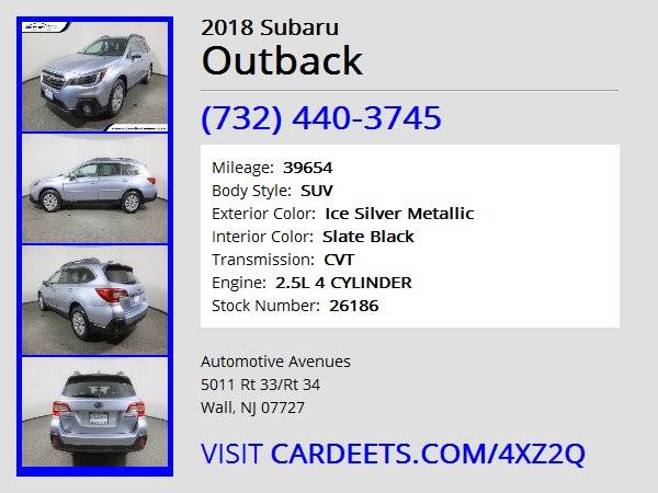 2018 Subaru Outback, Ice Silver Metallic - cars & trucks - by dealer... for sale in Wall, NJ – photo 22