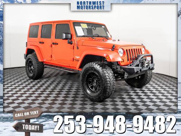 Lifted 2013 *Jeep Wrangler* Unlimited Sahara 4x4 - cars & trucks -... for sale in Marysville, WA