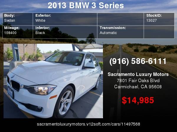 2013 BMW 3 Series 328i LOADED SPORT WARRANTY * NO CREDIT BAD CREDIT * for sale in Carmichael, CA – photo 22