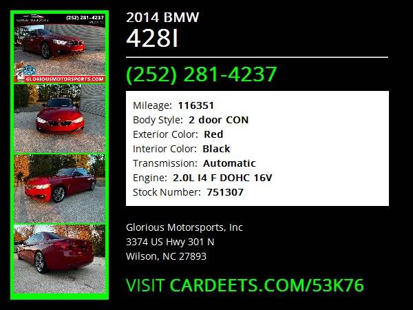 2014 BMW 428I, Red - - by dealer - vehicle automotive for sale in Wilson, NC – photo 22