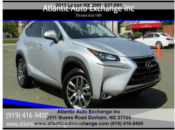 2015 Lexus NX 200t 4dr Crossover 80000 Miles - - by for sale in Durham, NC