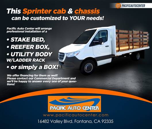 2019 Mercedes Benz Sprinter 3500 Diesel RWD Dually Stake Bed #27740... for sale in Fontana, CA – photo 6