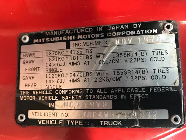 1978 Plymouth Arrow Special Edition/Mitsubishi Pickup Hard to find for sale in TAMPA, FL – photo 20