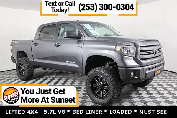 LIFTED TRUCK 2016 Toyota Tundra 4x4 4WD Crew cab SR5 CrewMax F150 for sale in Sumner, WA
