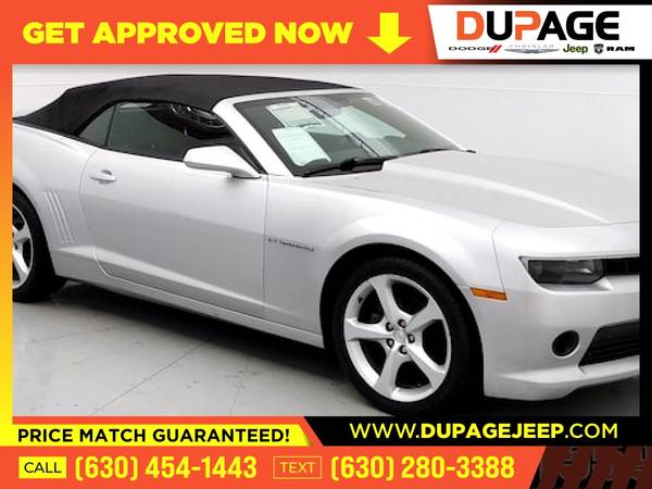 218/mo - 2015 Chevrolet Camaro LT - - by dealer for sale in Glendale Heights, IL