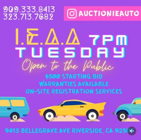 Auction TODAY Tuesday 6pm(75 vehicles)No license needed/Bids start... for sale in Riverside, CA – photo 3