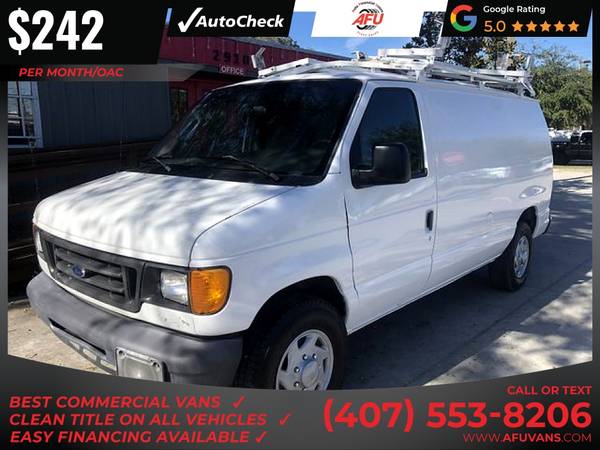 242/mo - 2006 Ford E250 E 250 E-250 Super Duty Cargo Extended Van for sale in Kissimmee, FL