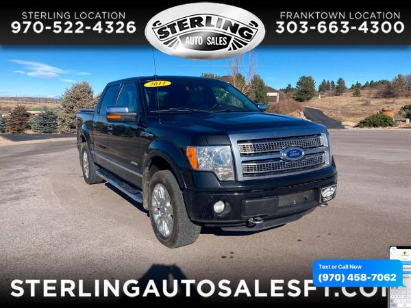 2011 Ford F-150 F150 F 150 4WD SuperCrew 145 Platinum - CALL/TEXT... for sale in Sterling, CO