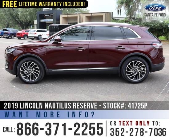 19 Lincoln Nautilus Reserve Sunroof, Leather Seats, Camera for sale in Alachua, FL – photo 4
