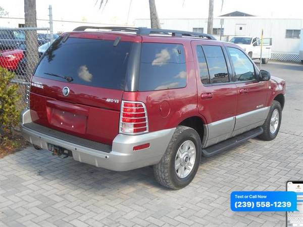 2002 Mercury Mountaineer SUV - Lowest Miles / Cleanest Cars In FL for sale in Fort Myers, FL – photo 2