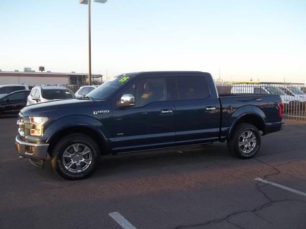 2015 Ford F-150 Lariat Crew Cab 4WD Blue Jeans for sale in Glendale, AZ – photo 7