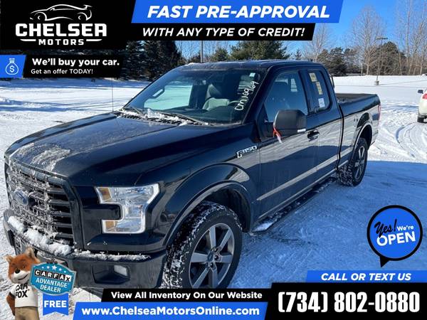 426/mo - 2015 Ford F150 F 150 F-150 XLTExtended Cab - Easy for sale in Chelsea, MI