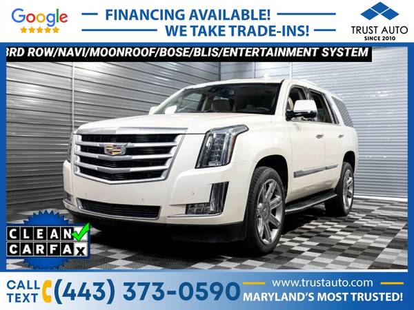 2015 Cadillac Escalade Luxury 7-Passenger RWD SUV wEntertainment for sale in Sykesville, MD