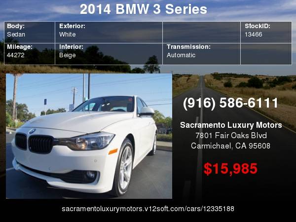 2014 BMW 3 Series 320i ONLY 44K MILES 328I WARRANTY with for sale in Carmichael, CA – photo 21