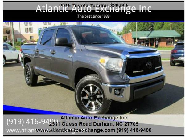 2015 Toyota Tundra SR5 4x4 4dr CrewMax Cab Pickup for sale in Durham, NC