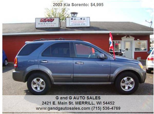 2003 Kia Sorento EX 4WD 4dr SUV 90115 Miles for sale in Merrill, WI