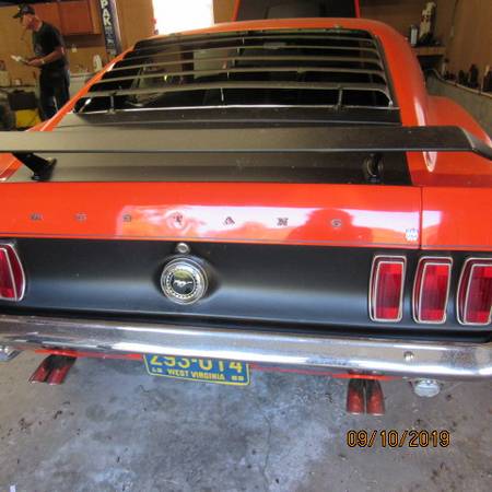 1969 Mustang Boss 302 Fast Back "Clone" calypso coral Estate Auction for sale in Lockbridge, WV – photo 4
