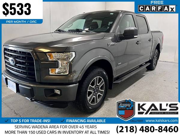 533/mo - 2016 Ford F150 F 150 F-150 XLT 4x4SuperCrew 55 ft SB for sale in Wadena, MN – photo 3
