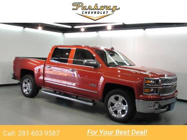 2015 Chevy Chevrolet Silverado 1500 LTZ pickup Sunset Orange Metallic for sale in Tomball, TX