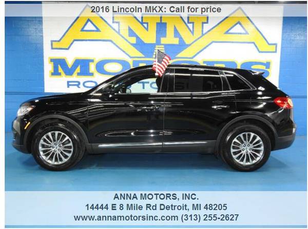 2016 LINCOLN MKX AWD,WE FINANCE YOU W/$499*DN TODAY-STOP BY OR CALL US for sale in Detroit, MI