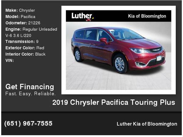 2019 Chrysler Pacifica Touring Plus - - by dealer for sale in Bloomington, MN