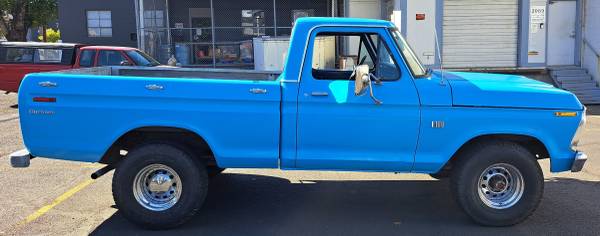 1974 Ford f100 4x4 SWB SHORTBOX, 4-speed, V8 351w, PS, PB VIDEO for sale in Portland, OR – photo 5