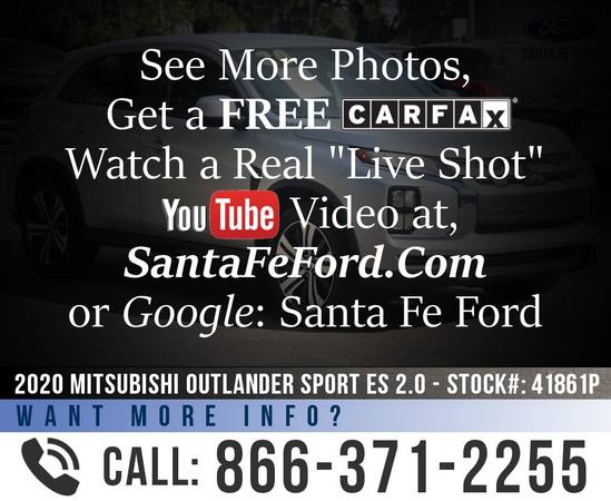 2020 Mitsubishi Outlander Sport ES Camera - Bluetooth for sale in Alachua, FL – photo 7