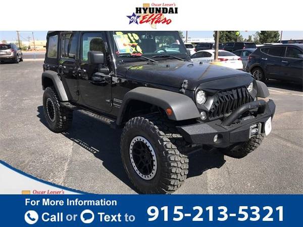 2018 Jeep Wrangler JK Unlimited Sport suv Black Clearcoat - cars &... for sale in El Paso, TX