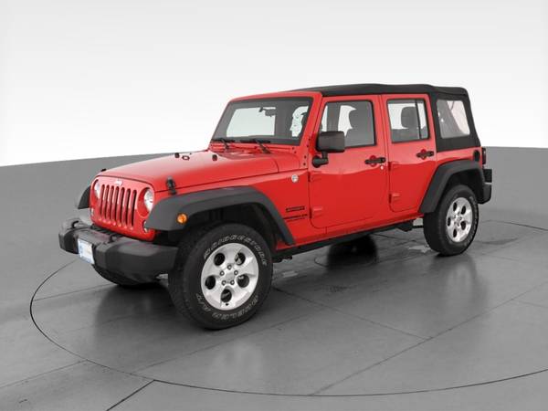 2015 Jeep Wrangler Unlimited Sport S SUV 4D suv Red - FINANCE ONLINE... for sale in Atlanta, AR – photo 3