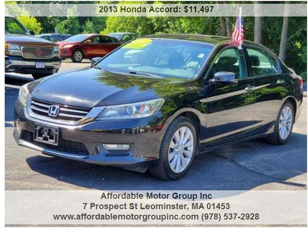2013 Honda Accord EX-L Sedan 125K miles Power Roof Power leather Heate for sale in leominster, MA