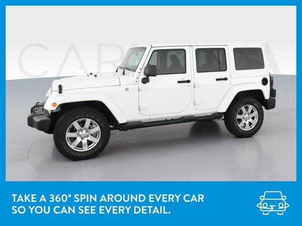 2016 Jeep Wrangler Unlimited Sahara Sport Utility 4D suv White for sale in Lynchburg, VA – photo 3