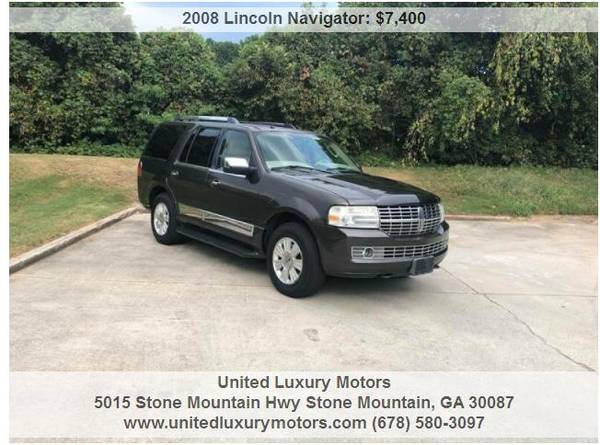 2008 Lincoln Navigator Base 4dr SUV 4WD 155355 Miles for sale in Stone Mountain, GA
