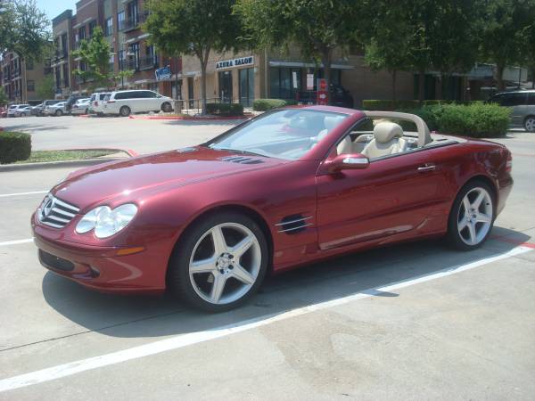 2005 MERCEDES SL500 MAROON / TAN LEATHER 139,989 ACTUAL MILES - cars... for sale in Jenks, OK