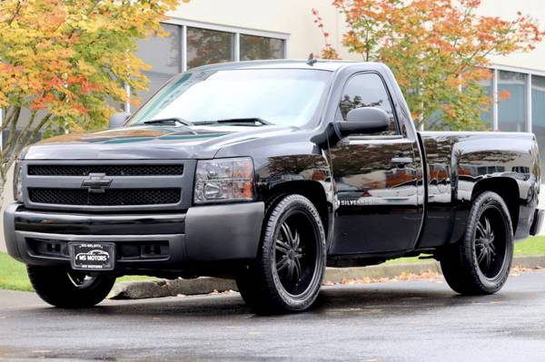 2008 CHEVROLET SILVERADO RARE SINGLE CAB SHORT BED LOWERED 22S for sale in Portland, OR