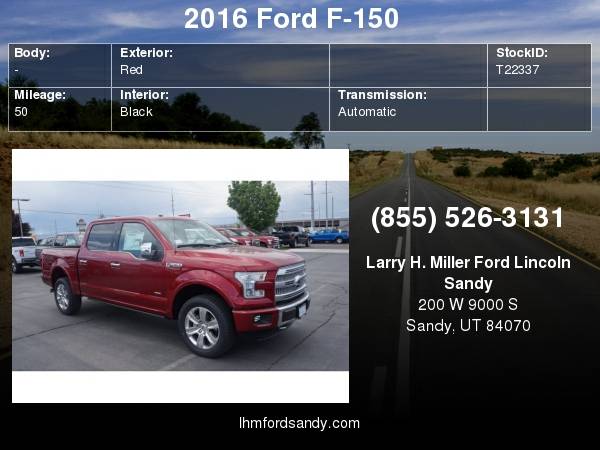 2016 Ford F-150 Schedule a test drive today! for sale in Sandy, UT
