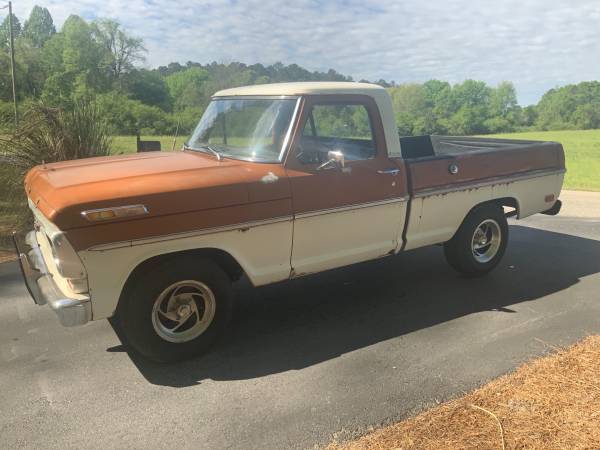 1969 FORD F100 360 AUTOMATIC SHORT BED POWER STEERING & BRAKES - cars for sale in Monroe, GA