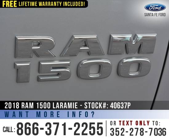 2018 RAM 1500 LARAMIE 4WD *** Bluetooth, Leather Seats, Bedliner ***... for sale in Alachua, FL – photo 9